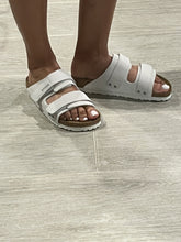 Load image into Gallery viewer, Birkenstock Uji Antique White Slide Sandals
