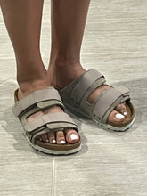 Load image into Gallery viewer, Birkenstock Uji Taupe Slide Sandals
