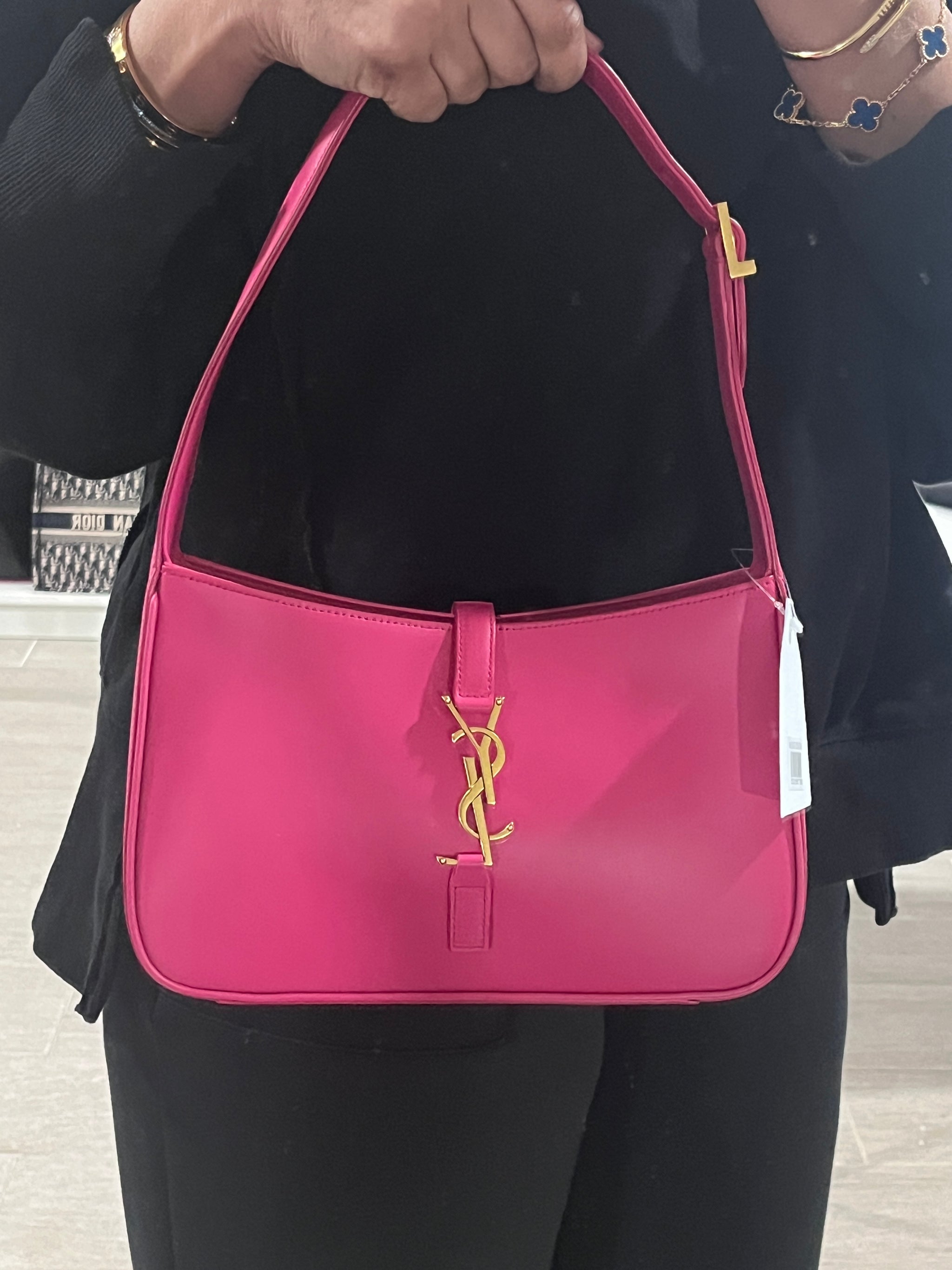 Saint Laurent YSL Le 57 Hot Pink Hobo Bag – The Millionaires Closet