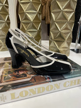 Load image into Gallery viewer, Chanel 26K  Black/White Patent Leather Mary Jane
