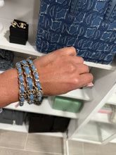 Load image into Gallery viewer, Chanel 25P Denim Gold Tone 3pc Bangle Set
