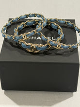 Load image into Gallery viewer, Chanel 25P Denim Gold Tone 3pc Bangle Set
