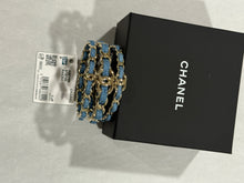 Load image into Gallery viewer, Chanel 25P Denim Gold Tone 3pc Bangle Set
