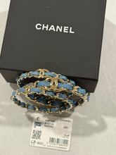 Load image into Gallery viewer, Chanel 25P Denim Gold Tone 3pc Bangle Set
