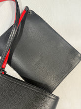 Load image into Gallery viewer, Christian Louboutin Large Cabata Black Leather Rainbow Patent Tote
