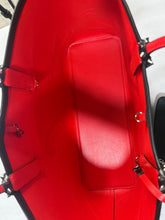 Load image into Gallery viewer, Christian Louboutin Large Cabata Black Leather Rainbow Patent Tote
