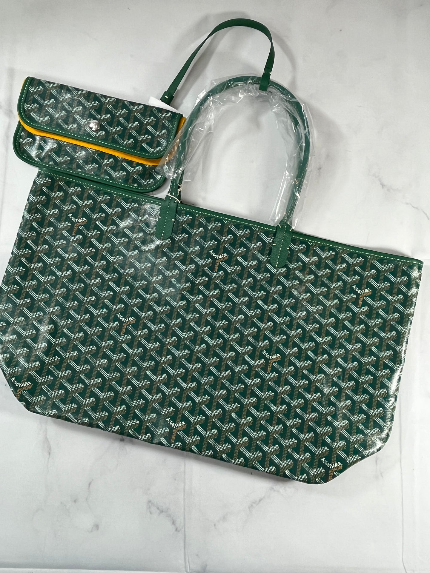 Goyard St Louis PM Green Tote Handbag