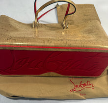 Load image into Gallery viewer, Christian Louboutin Large Cabata Gold Cork Tote
