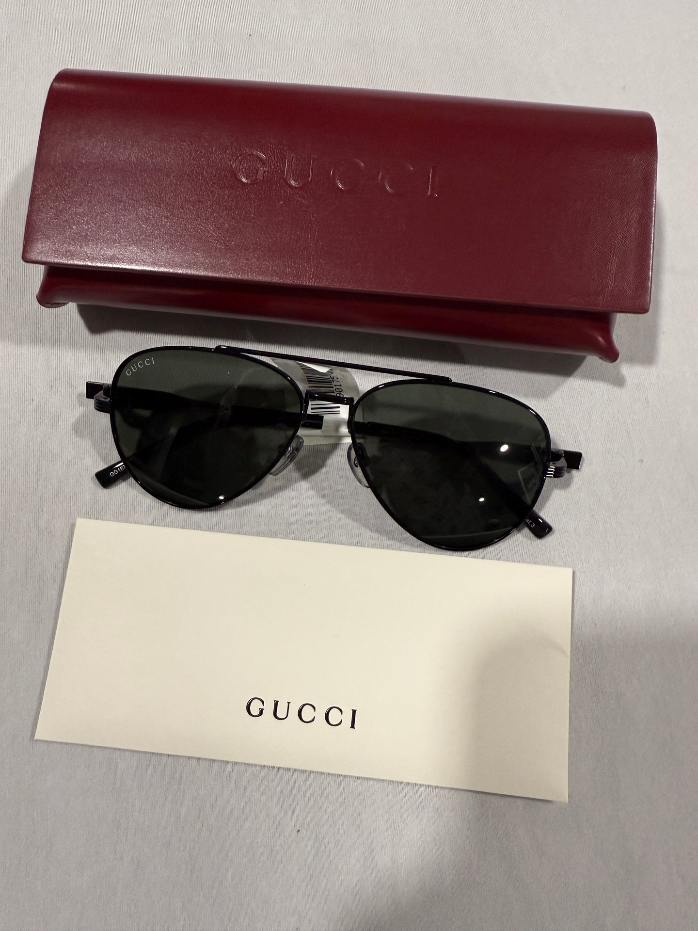 Gucci Black Aviator Sunglasses