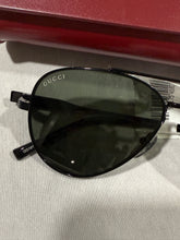 Load image into Gallery viewer, Gucci Black Aviator Sunglasses
