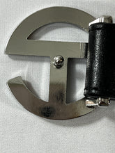 Load image into Gallery viewer, Telfar Unisex Black Logo Belt Size L
