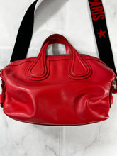 Load image into Gallery viewer, Givenchy Red Calfskin Micro Nightingale Logo Strap Crossbody
