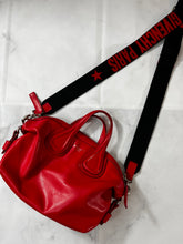 Load image into Gallery viewer, Givenchy Red Calfskin Micro Nightingale Logo Strap Crossbody
