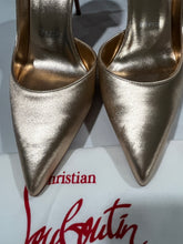 Load image into Gallery viewer, Christian Louboutin Gold Iriza Pump
