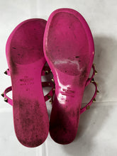 Load image into Gallery viewer, Valentino Hot Pink Jelly Rockstud Thong Sandals
