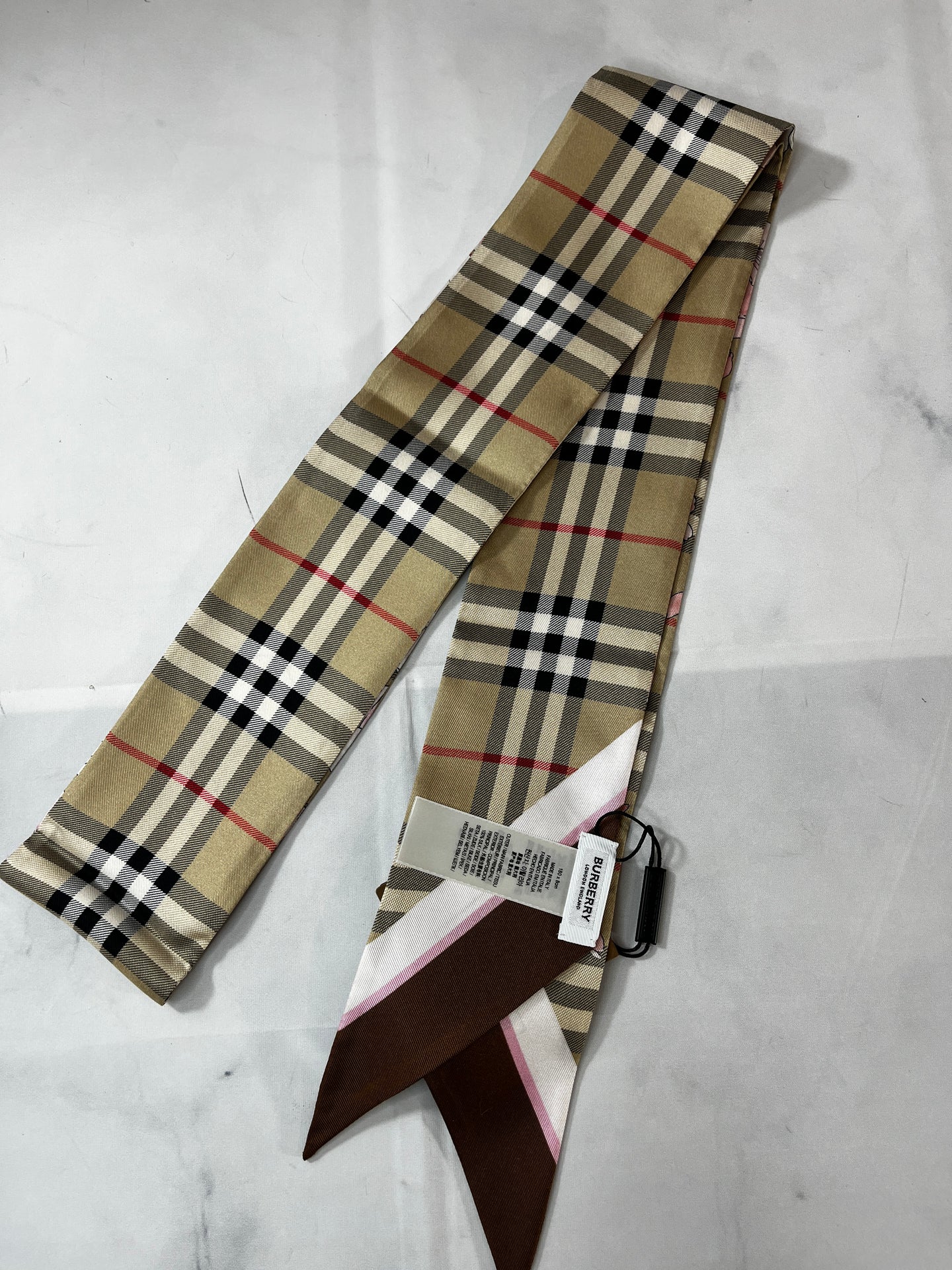 Burberry Checkered Cherry Blossom Twilly