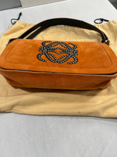Load image into Gallery viewer, Loewe Orange Suede Tan Leather Shoulder Bag
