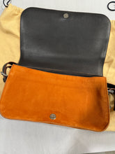 Load image into Gallery viewer, Loewe Orange Suede Tan Leather Shoulder Bag
