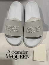 Load image into Gallery viewer, Alexander McQueen White Rubber Pool Slides
