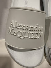 Load image into Gallery viewer, Alexander McQueen White Rubber Pool Slides
