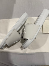 Load image into Gallery viewer, Alexander McQueen White Rubber Pool Slides
