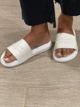Load image into Gallery viewer, Alexander McQueen White Rubber Pool Slides
