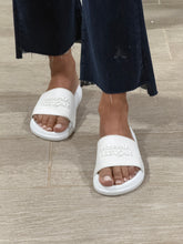 Load image into Gallery viewer, Alexander McQueen White Rubber Pool Slides
