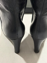 Load image into Gallery viewer, Chanel 14K Black Pearly Tall Boots CC Captoe
