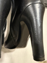 Load image into Gallery viewer, Chanel 14K Black Pearly Tall Boots CC Captoe
