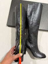 Load image into Gallery viewer, Chanel 14K Black Pearly Tall Boots CC Captoe
