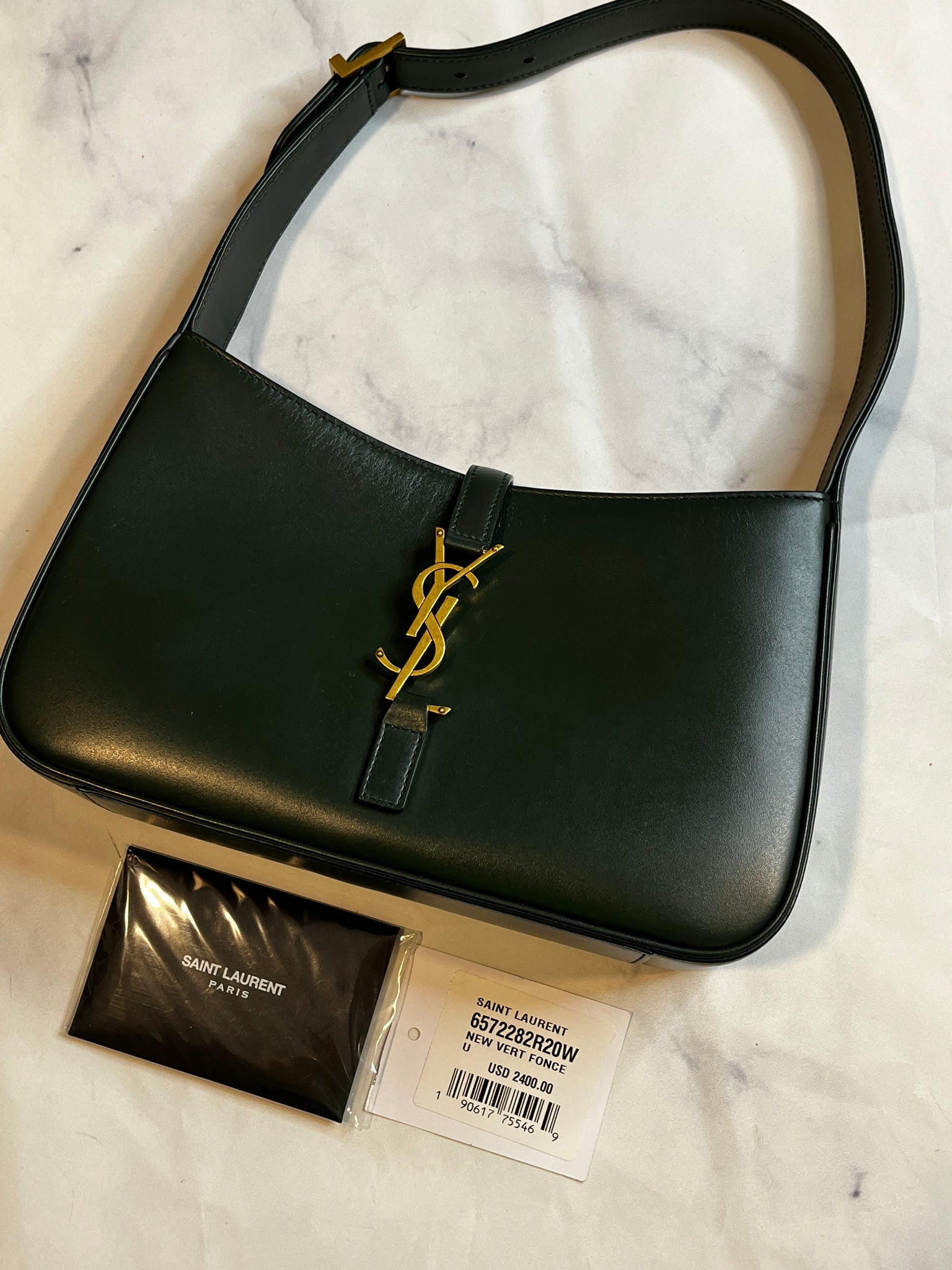 Saint Laurent YSL Le 57 Vert Fonce Hobo Bag – The Millionaires Closet