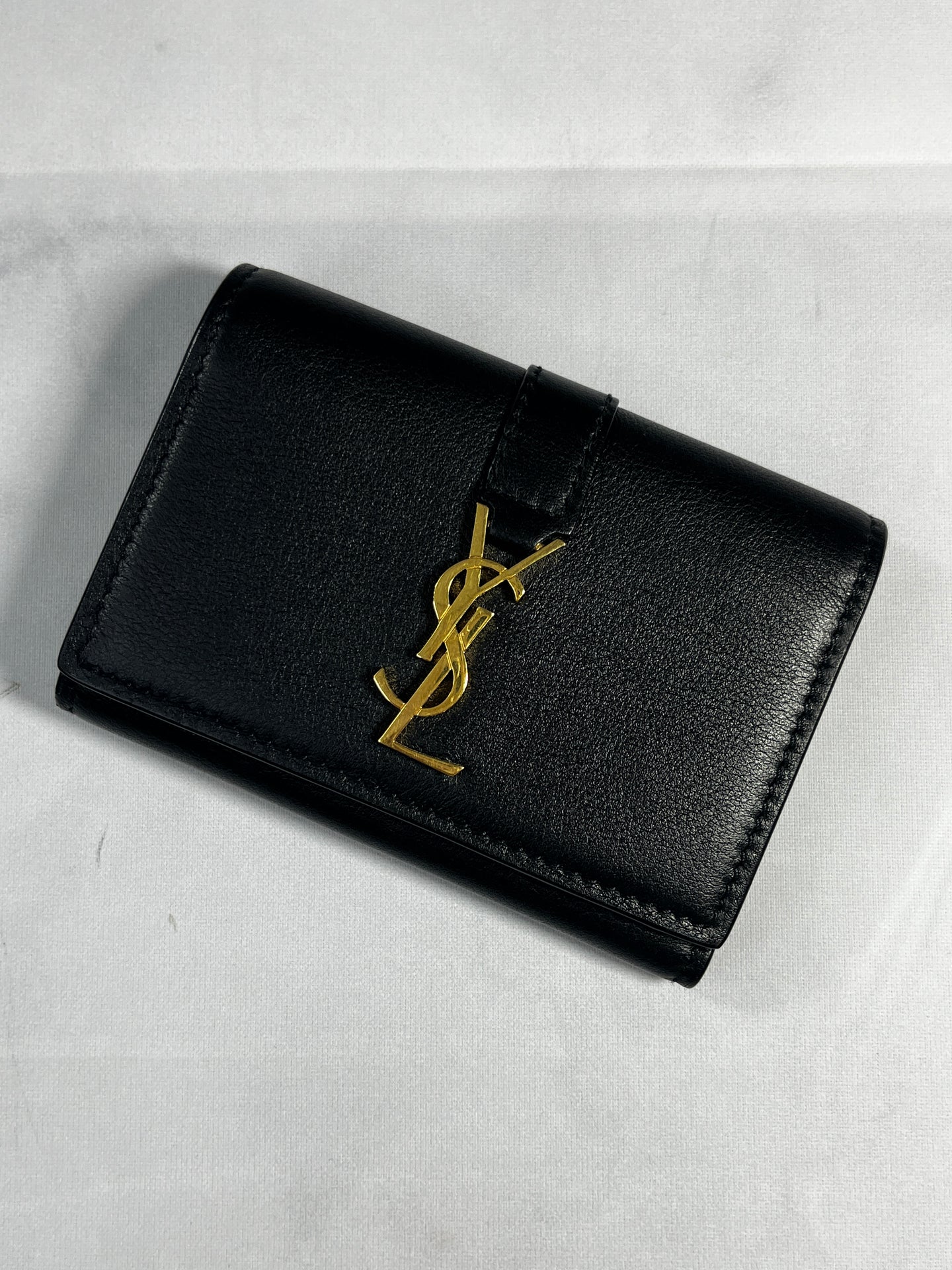 YSL Black Key Slim Wallet