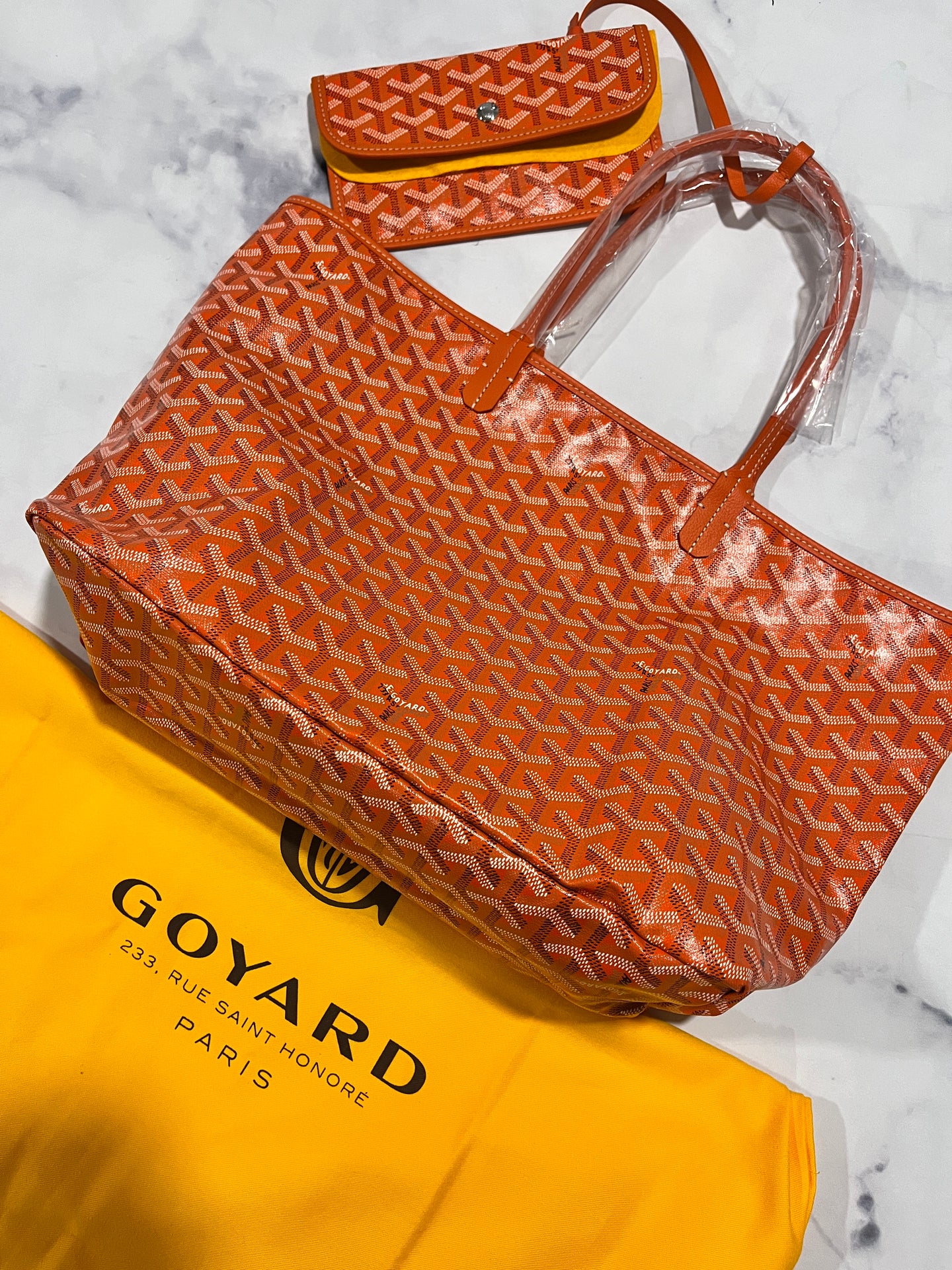 Goyard St Louis PM Orange Tote Handbag