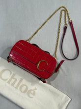 Load image into Gallery viewer, Chloe Small Croc Embossed Pink Vanity Crossbody
