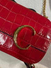 Load image into Gallery viewer, Chloe Small Croc Embossed Pink Vanity Crossbody
