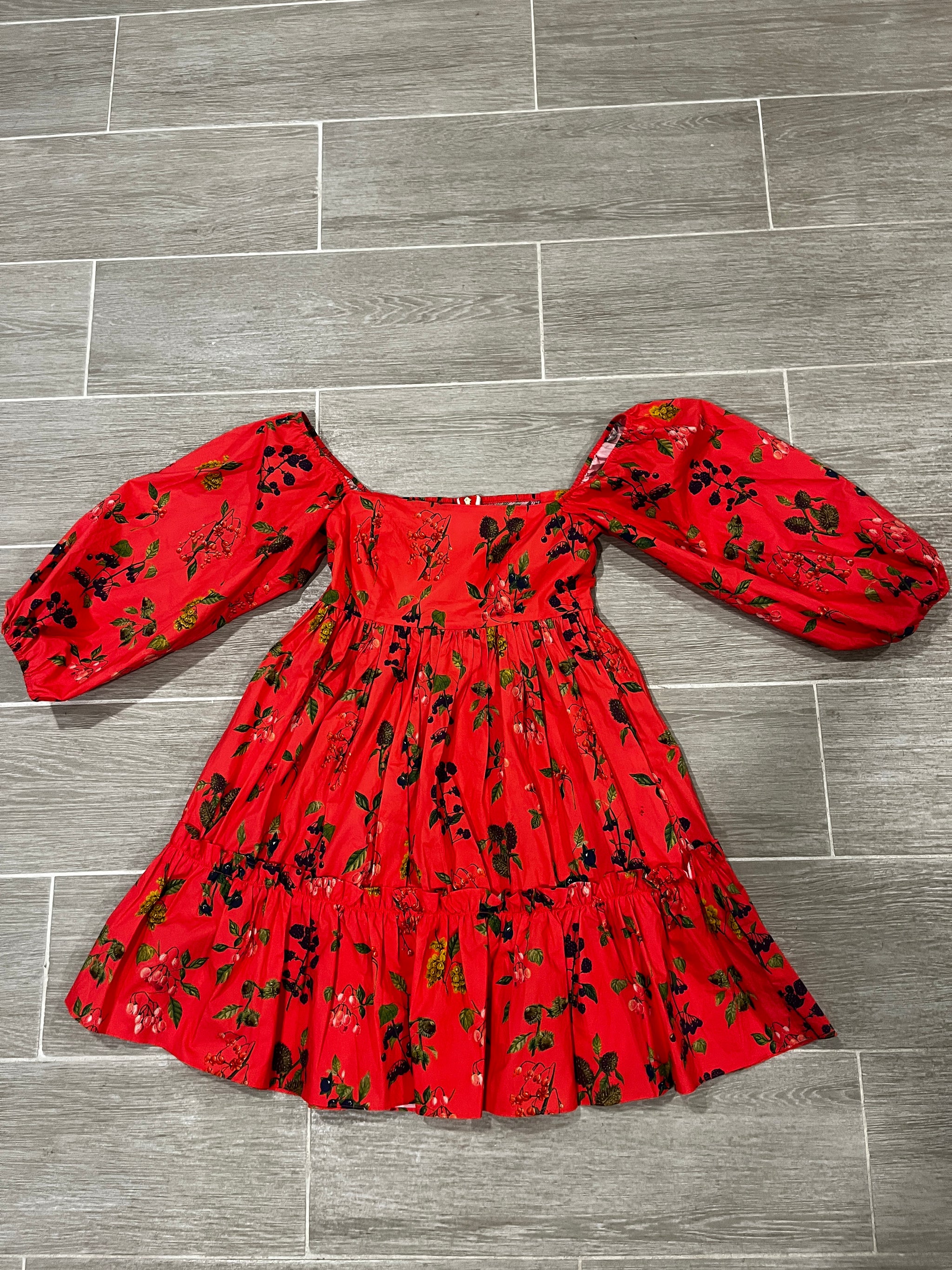 Cara Cara Orange Red Printed Dress – The Millionaires Closet