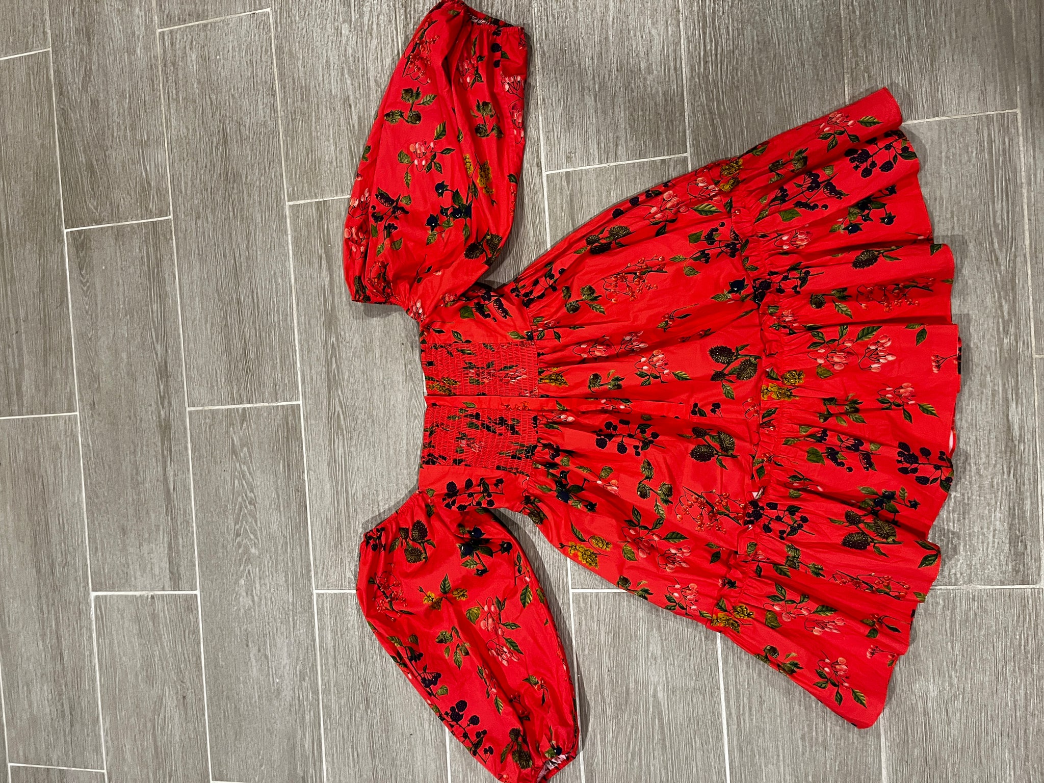 fitted lace wedding dress Cara Cara Orange Red Printed Dress – The Millionaires Closet