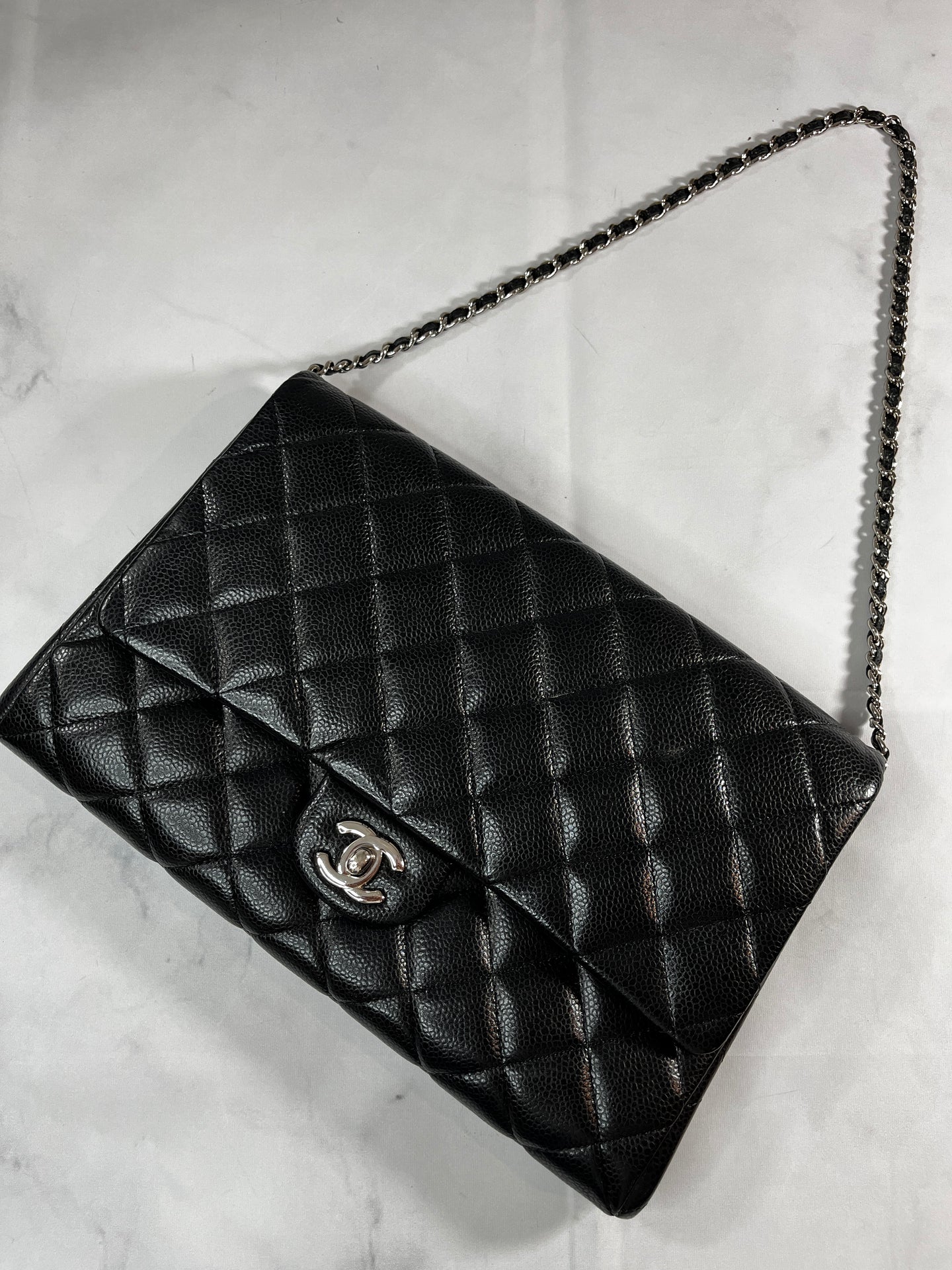 Chanel Black Caviar Classic Shoulder Bag/Clutch