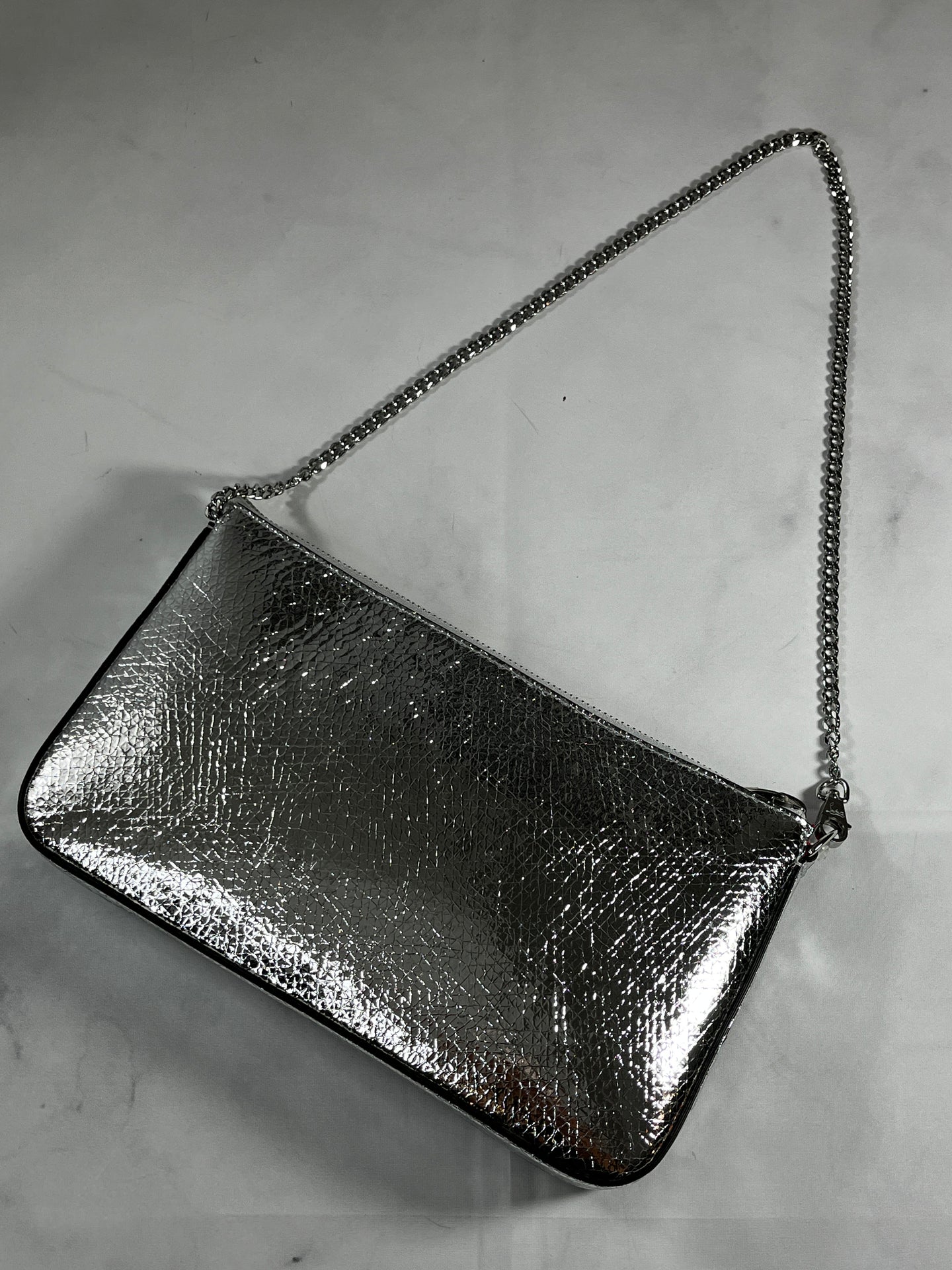 Christian Louboutin Metallic Silver Loubila Shoulder Bag