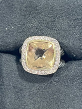 Load image into Gallery viewer, David Yurman Citrine &amp; Diamond Sterling Silver Ring
