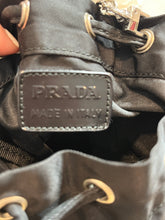 Load image into Gallery viewer, Prada Re-Nylon Black Drawstring Pouch
