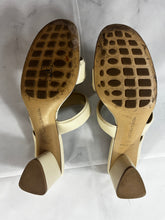 Load image into Gallery viewer, Bottega Veneta Ivory Slip On Block Heel Sandals

