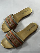 Load image into Gallery viewer, Dior Dway Slide Metallic Flat Sandal
