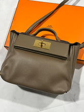 Load image into Gallery viewer, Hermes 24/24 Etoupe Evercolor Swift Mini Crossbody Bag
