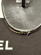 Load image into Gallery viewer, Chanel Black CC Crystal Thong Sandals
