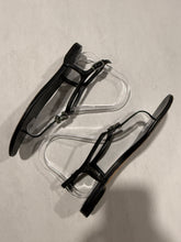 Load image into Gallery viewer, Chanel Black CC Crystal Thong Sandals

