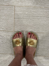 Load image into Gallery viewer, Versace  Gold Medusa Pool Slides
