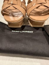 Load image into Gallery viewer, Saint Laurent YSL Nude Rose Patent  Leather Tribute Sandals
