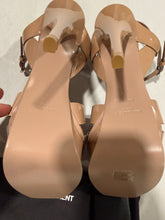 Load image into Gallery viewer, Saint Laurent YSL Nude Rose Patent  Leather Tribute Sandals
