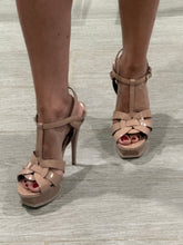 Load image into Gallery viewer, Saint Laurent YSL Nude Rose Patent  Leather Tribute Sandals
